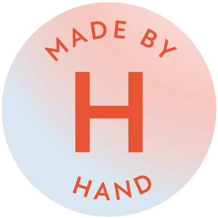 Made by hand badge